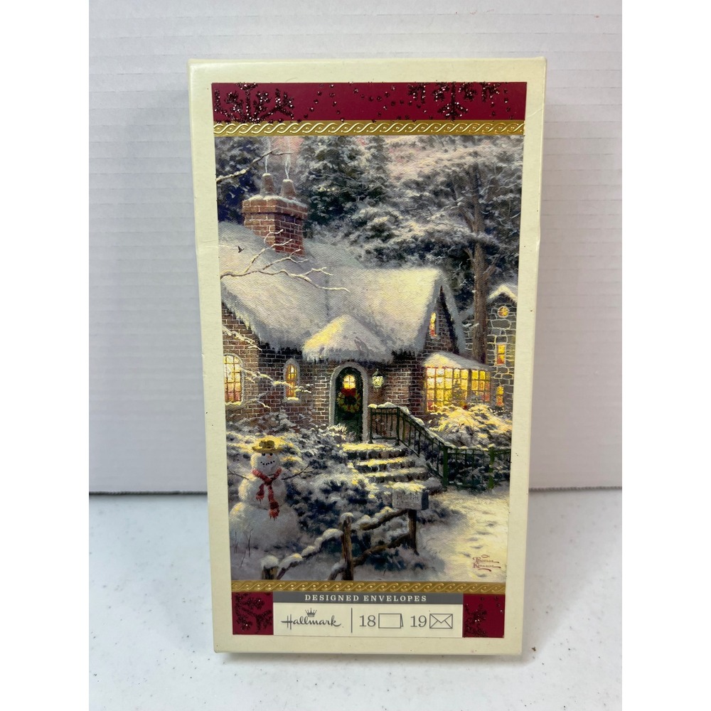 Hallmark Thomas Kinkade Evening Glow Boxed Christmas Cards 18 Count PX2247